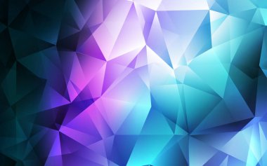 Koyu pembe, mavi çizgiler, üçgenler düzeniyle vektör. Üçgenler ile soyut tarzda dekoratif tasarım. Şablon arka plan olarak kullanılabilir.