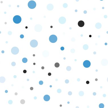 Hafif mavi vektör daireler ile sorunsuz şablonu. Soyut illüstrasyon renkli baloncuklar doğa tarzı ile. Desen için modaya uygun Kumaş, duvar kağıtları.