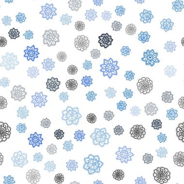 Koyu mavi güzel kar taneleri ile sorunsuz kapak vektör. Parlayan illüstrasyon kar Noel tarzı ile renkli. Kartvizit, Web siteleri için şablon.