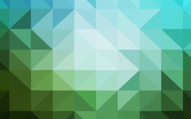 Açık mavi, üçgen düzen parlayan vektör yeşil. Renkli resimde gradyan ile poligonal tarzı. Marka kitap için yeni şablon.