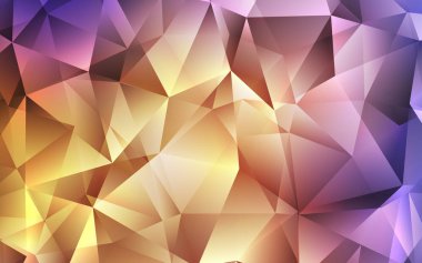 Açık mavi, vektör desen poligonal tarzı sarı. Üçgenler ile soyut degrade illüstrasyon. Açılış sayfanız için modern şablon.