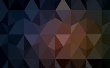 Pembe ışık, vektör üçgen mozaik şablon mavi. Noktalı resim stili üçgenler ile yaratıcı çizimde. İş tasarımınız için yeni stil.