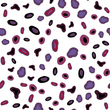 Hafif pembe, kırmızı vektör sorunsuz şablon daireler ile. Modern Soyut illüstrasyon renkli su ile bırakır. Desen tasarım kumaş, duvar kağıtları.