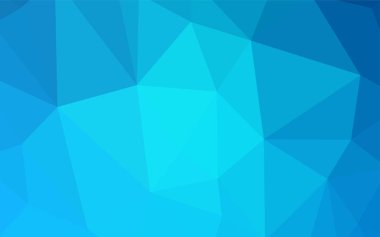 Hafif mavi vektör üçgen mozaik doku. Çokgen şekilleri ile bir örnek. Tasarımınız için üçgen desen.