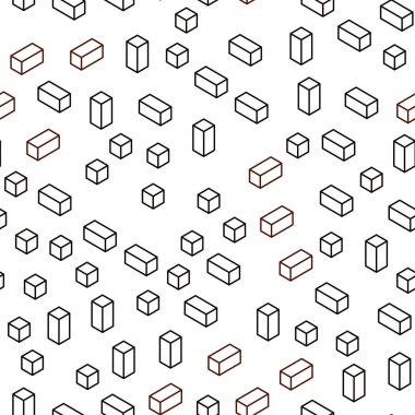 Koyu kırmızı dikdörtgenler ile kesintisiz, izometrik arka plan vektör. İllüstrasyon renkli dikdörtgenler dizi. Kartvizit, Web siteleri için şablon.