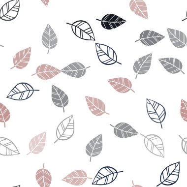 Koyu mavi, sarı yaprakları ile sorunsuz zarif duvar kağıdı vektör. Renkli resimde doodle tarzı yaprakları ile. Desen için modaya uygun Kumaş, duvar kağıtları.