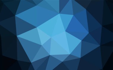 Koyu mavi vektör degrade üçgenler desen. Gradyan ile poligonal soyut resim. İş tasarımınız için yeni stil.