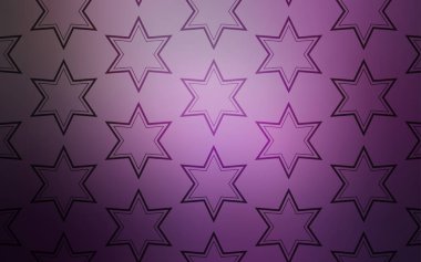 Parlak yıldızlı açık mor vektör düzeni. Bulanık arkaplanda gradyanı olan yıldızlar. İş ilanınız için akıllı tasarım.