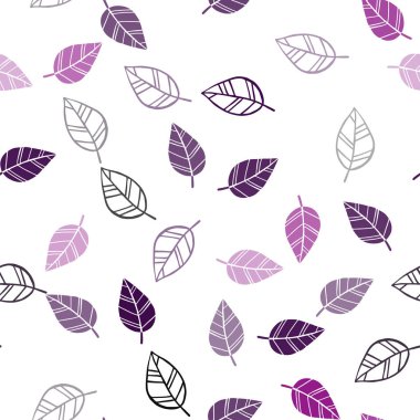 Yaprakları ile koyu mor vektör sorunsuz doodle desen. Bulanık tarzı ile yeni renkli resimde bırakır. Duvar kağıdı, kumaş üreticileri için modaya uygun bir tasarım.
