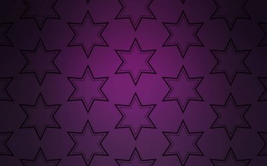 Noel yıldız koyu pembe vektör desen. Yıldız ile basit tarzda bulanık dekoratif tasarım. Hediye sarma deseni.