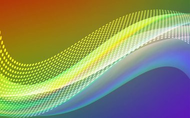 Daireler, satırları ile ışık çok renkli vektör düzeni. Küreler ve çizgiler ile modern soyut renkli resimde. Desen güzel web siteleri için.