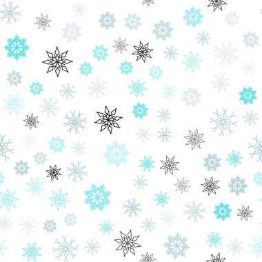Hafif pembe, mavi vektör sorunsuz arka plan xmas kar taneleri ile. Modern geometrik soyut Illustration kristalleri ile buz. Desen için modaya uygun Kumaş, duvar kağıtları.