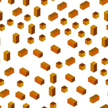 Işık turuncu vektör desen kare tarzı kesintisiz, izometrik. Dikdörtgenler ile soyut degrade illüstrasyon. Tekstil, kumaş, duvar kağıtları için tasarım.