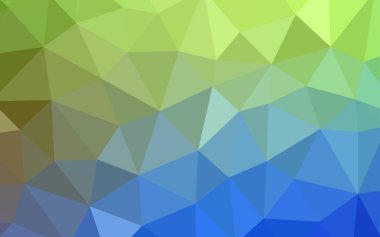 Açık mavi, yeşil vektör degrade üçgenler doku. Gradyan ile Origami tarzında yaratıcı geometrik şekil. Tasarımınız için üçgen desen.