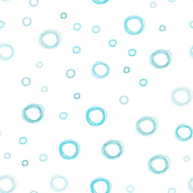 Kabarcıkları ile mavi vektör sorunsuz arka plan ışık. Soyut illüstrasyon renkli baloncuklar doğa tarzı ile. Desen doku duvar kağıdı olarak kullanılabilir.