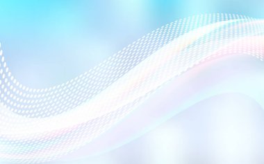 Daire, üçgen ışık mavi vektör şablonu. Renkli soyut daireler ve satır kümesi ile Illustration. Desen fütüristik reklam, kitapçıklar için.