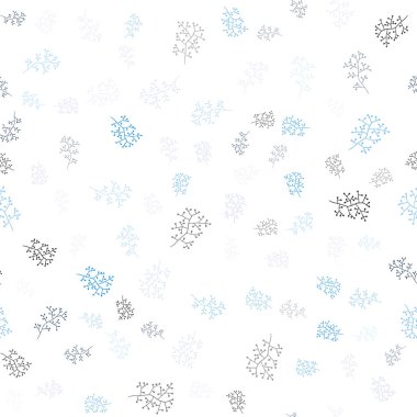 Yaprakları, koyu mavi vektör sorunsuz soyut desenle dalları. Yaprakları doodle tarzı ile renkli soyut resimde. Desen tasarım pencere panjur, perdeler.