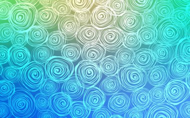 Açık mavi, vektör doodle parlak düzen yeşil. Güllü yaratıcı illüstrasyon bulanık tarzı. İş tasarımınız için tamamen yeni bir şablon.