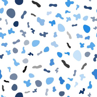 Hafif mavi vektör lav şekilleri ile seamless modeli. Bulanık kabarcık şekillerle bir örnek. Marka kitap için zarif desen.