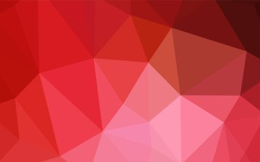 Işık kırmızı vektör üçgen mozaik doku. Üçgenler ile renkli soyut resimde. İş tasarımınız için yeni stil.