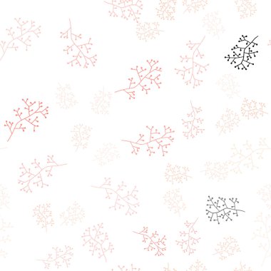 Işık turuncu vektör sorunsuz doodle arka plan dalları ile. İllüstrasyon soyut şablonundaki karalamalar ile. Desen için modaya uygun Kumaş, duvar kağıtları.