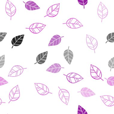 Hafif pembe vektör sorunsuz zemin yaprakları ile. Modern geometrik soyut illüstrasyon ile bırakır. Desen için modaya uygun Kumaş, duvar kağıtları.