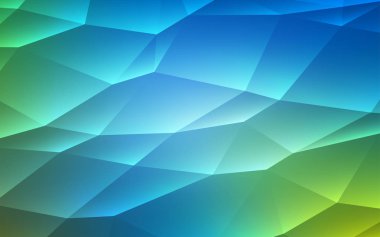 Açık mavi, vektör zemin çizgili, üçgenler yeşil. Glitter soyut resim üçgen şekiller ile. Akıllı tasarım, iş reklam için.