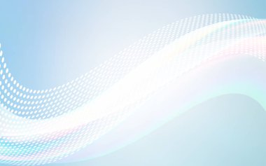 Kabarcıklar, satırları ile ışık mavi vektör arka plan. Soyut illüstrasyon renkli diskler ve üçgenler ile. Marka kitap için yeni şablon.