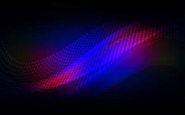 Koyu mavi, kırmızı kabarcıklar, satırları ile arka plan vektör. Küreler ve çizgiler ile modern soyut renkli resimde. Desen doku duvar kağıdı için.