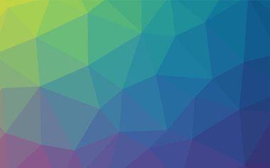 Işık çok renkli vektör poligonal şablonu. Gradyan ile Origami tarzında yaratıcı geometrik şekil. Afiş için tamamen yeni şablon.