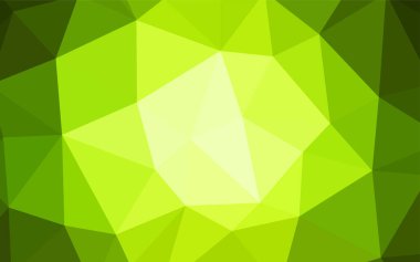 Açık yeşil, sarı vektör soyut mozaik desen. Poligonal illüstrasyon parlayan, hangi üçgen oluşur. Web siteniz için köşeli tasarım.