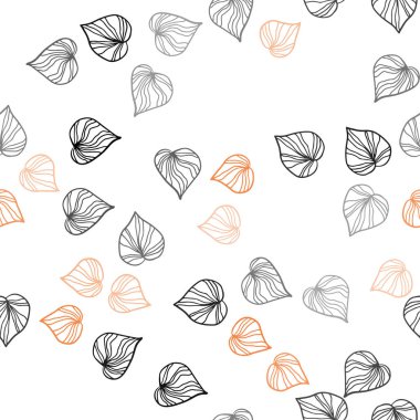 Işık turuncu vektör sorunsuz doğal arka plan yaprakları ile. bulanık arka plan gradyan ile yapraklarda. Desen tasarım pencere panjur, perdeler.