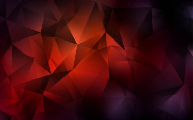 Üçgenler ile koyu kırmızı vektör arka plan. Üçgen doğa tarzı ile güzel illüstrasyon. Reklam için desen.