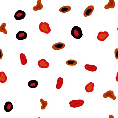 Işık kırmızı vektör disklerle sorunsuz doku. Kabarcıkları ile soyut tarzda bulanık dekoratif tasarım. Kartvizit, Web siteleri için şablon.