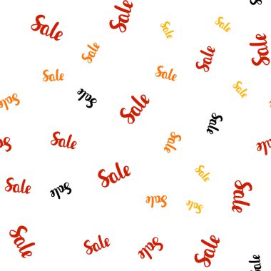 Işık turuncu vektör sorunsuz düzen indirim kelimelerle. Satış soyut şablonundaki Illustration işaretleri. Süper satış siyah Cuma için zemin.