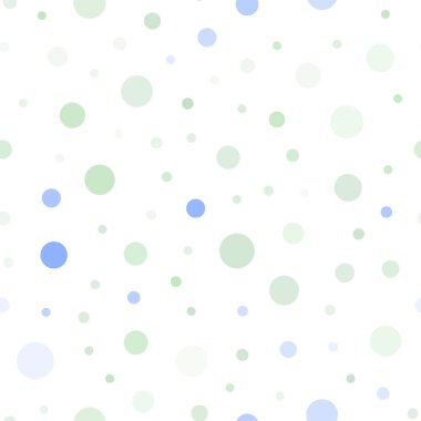 Açık mavi, yeşil vektör sorunsuz arka plan ile bubbles. İllüstrasyon renkli soyut daireler parlayan ayarlanmış. Desen için modaya uygun Kumaş, duvar kağıtları.