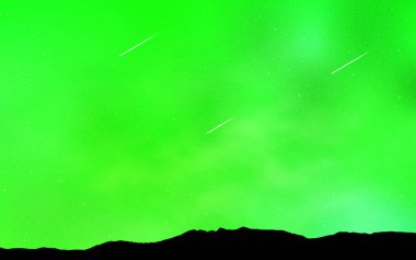 Işık yeşil vektör kapak astronomik yıldız ile. Bulanık arka plan gradyan ile üzerinde alan yıldız. Desen Astroloji Web siteleri için.