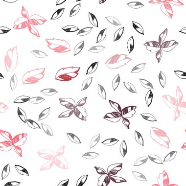 Işık kırmızı, sarı vektör sorunsuz doğal zemin yaprakları ile. Zarif bir parlak örnek yaprakları doğal tarzı ile. Desen tasarım pencere panjur, perdeler.