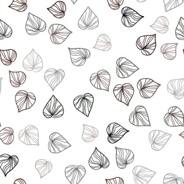 Koyu yeşil, kırmızı vektör sorunsuz doodle desen yaprakları ile. Doodle yaprakları gradyan ile Origami tarzında Illustration. Kartvizit, Web siteleri için şablon.