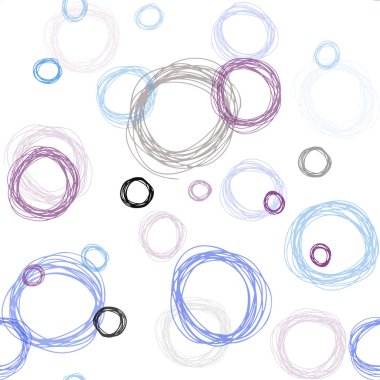 Koyu pembe, mavi kabarcıkları ile sorunsuz arka plan vektör. Modern Soyut illüstrasyon renkli su ile bırakır. Desen için modaya uygun Kumaş, duvar kağıtları.