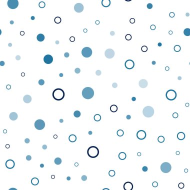 Hafif mavi vektör daire şekilleri ile sorunsuz düzeni. Kabarcıkları ile soyut tarzda bulanık dekoratif tasarım. Kartvizit, Web siteleri için şablon.