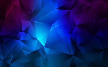 Koyu mavi vektör desen poligonal tarzı. Glitter soyut resim üçgen şekiller ile. Desen Web siteleri için kullanılabilir.