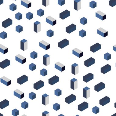 Koyu mavi çizgiler, dikdörtgenler kesintisiz, izometrik düzeniyle vektör. İllüstrasyon renkli dikdörtgenler dizi. Doku pencere panjur, perdeler için.