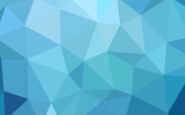 Açık mavi vektör eğimli üçgen desen. Çokgen tarzda tamamen yeni bir renk çizimi. İş tasarımınız için yepyeni bir tarz.