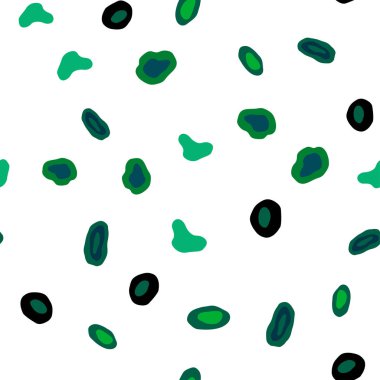 Açık mavi, yeşil vektör disklerle sorunsuz doku. Soyut illüstrasyon renkli baloncuklar doğa tarzı ile. Tekstil, kumaş, duvar kağıtları için tasarım.