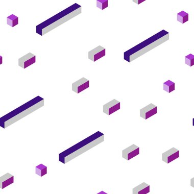 Işık mor, pembe vektör kesintisiz, izometrik arka plan dikdörtgenler ile. Dikdörtgenler ile soyut degrade illüstrasyon. Desen tasarım kumaş, duvar kağıtları.