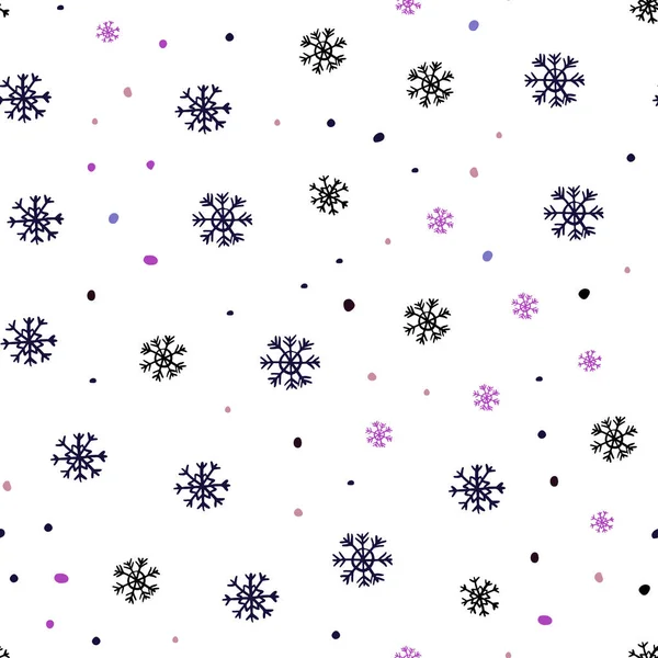 浅蓝色 红色矢量无缝模式与圣诞节雪花 现代几何抽象例证与雪花 时尚面料 壁纸的图案 — 图库矢量图片