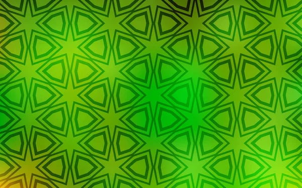 浅绿色 黄色矢量盖与大小星 模糊的装饰设计在简单的风格与明星 包装礼品的图案 — 图库矢量图片