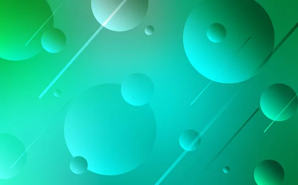带有圆形的浅绿色矢量布局 抽象风格的模糊装饰设计与气泡 模式可用于未来主义的广告 小册子 — 图库矢量图片