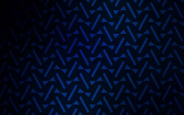Темная Векторная Текстура Синего Цвета Триангулярном Стиле Треугольники Абстрактном Фоне — стоковый вектор